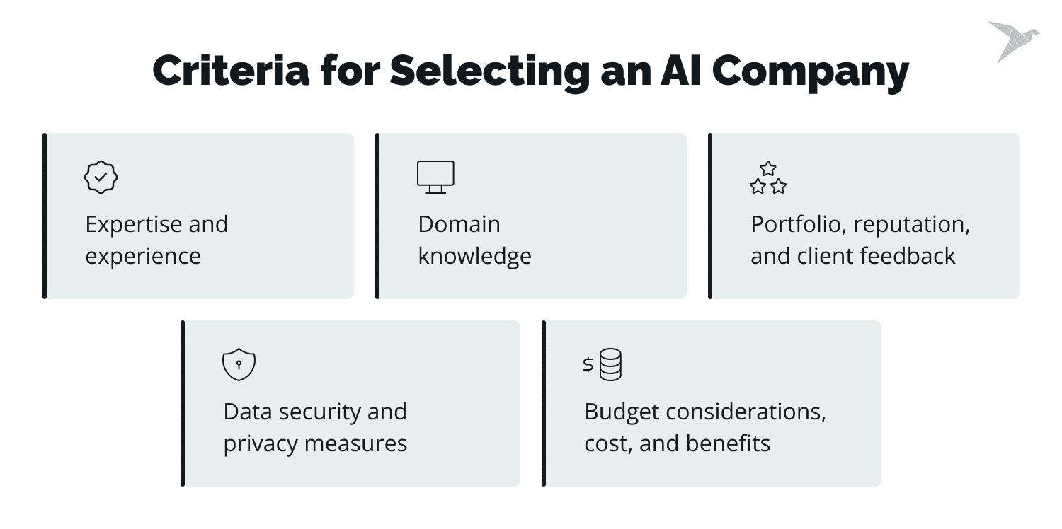 Criteria for Selecting an AI Company